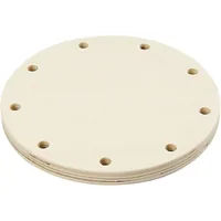 Creativ Company Holzartikel Korbflecht – Boden Ø 12 cm - Breite: 12 cm - Höhe: 1 cm - Länge: 12 cm - Anzahl Stück: 1 Stück - Holzherkunft: China - Holzhandelsname: Mischholz/MDF