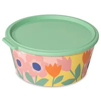Koziol Schüssel Nora Blooms mit Deckel 2.2 l, Mehrfarbig - Unterteilungsmöglichkeit: Nein - Material: Biozirkulärer Kunststoff - Detailfarbe: Mehrfarbig - Set: Nein - Form: Rund