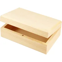 Creativ Company Holzartikel Holzschatulle 14 x 9 x 5 cm 1 Stück - Breite: 14 cm - Höhe: 9 cm - Länge: 5 cm - Anzahl Stück: 1 Stück - Holzherkunft: China - Holzhandelsname: Kiefer