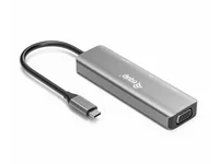 Equip Adapter USB-C->HDMIDPVGAUSB2.0 4K 60Hz 0.15m Alu.