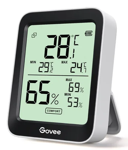 Govee Wetterstation Govee Bluetooth Thermometer – Hygrometer - Funktionen: Innentemperatur - App Unterstützung - Raumluftqualität - Set: Nein - Typ: Thermo-/Hygrometer