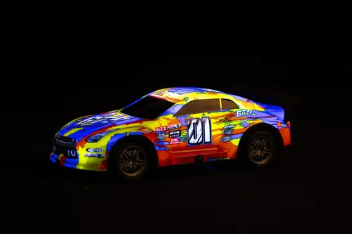 TEC-TOY Auto Champion GT9 mit Licht, Gelb/Blau, 1:22 - Detailfarbe: Blau - Gelb - Altersempfehlung ab: 3 Jahren - Benötigt zur Fertigstellung: Batterien für Fahrzeug - Batterien für Sender - Kapazität Wattstunden: 0 Wh - Modelltyp: Auto