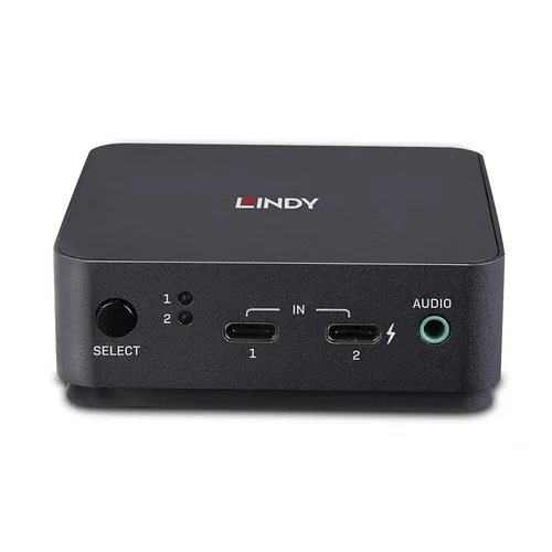 LINDY 2 Port Type C, DisplayPort 1.2 KVM Switch