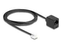 DELOCK Telefonkabel RJ11 Stecker zu RJ45 Buchse schwarz 2m