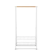 Brabantia Garderobenständer Linn big Weiss - Detailmaterial: Metall - Holz - Grundmaterial: Holz - Metall - Detailfarbe: Weiss