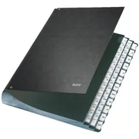 Leitz Pultmappe 1-31 und I-XII Schwarz - Typ: Pultmappe - Ausstattung: Fächer - Detailfarbe: Schwarz - Material: Pappe