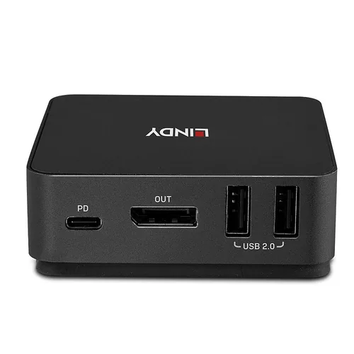 LINDY 2 Port Type C, DisplayPort 1.2 KVM Switch