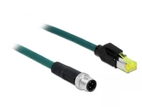 DELOCK NWK M12 4 Pin D-kodiert zu RJ45 Hirose St. TPU 2 m