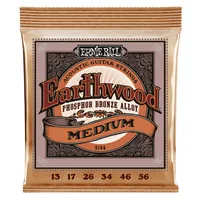 Ernie Ball Gitarrensaiten 2144 Earthwood PB – Medium 13-56 - Packungsgrösse: Satz - Zu Instrument: Westerngitarre - Saitenanzahl: 6-Saiter