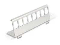 Delock Hutschienenhalter Keystone Metall 8 Port - Typ: DIN-Schienenhalterung - Halterung - Detailfarbe: Silber