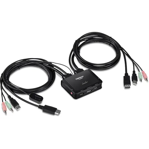 TRENDnet KVM Switch 2-Port Kit 4K DisplayPort