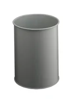 DURABLE Papierkorb Metall rund 15 Liter grau