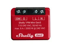 Shelly 1PM Mini Gen3 Smart switch 1P Red