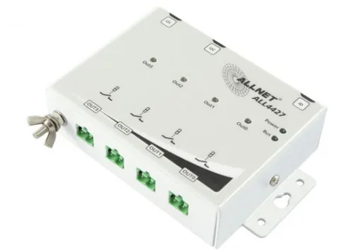 ALLNET MSR IO ALL4427 / 4 Port 250V/10A Relais im Gehäuse AUSGANG