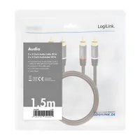 Logilink Audiokabel 2x Cinch -> 2x Cinch RCA 1.5m, black