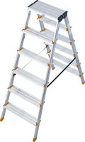 Krause Dopplo double-sided step ladder silver