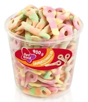 Red Band Zauberschnuller 900 g - Produkttyp: Gummibonbons - Nährwertangabe pro: 100 g - Energiegehalt (in kj): 1491 KJ - Energiegehalt (in kcal): 352 Kcal - Fett: 0 g - Gesättigte Fettsäuren: 0 g