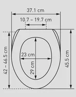 diaqua® Toilettensitz Madrid Absenkautomatik, Kupferfarben - Breite: 37.1 cm - Länge: 45.5 cm - Detailfarbe: Kupfer