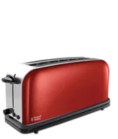 Russell Hobbs Flame Red 2 fetta/e Rosso, Acciaio inox