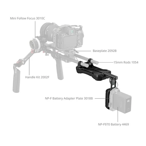Smallrig Universal Shoulder Pad with 15 mm Dual Rod Clamp - Detailfarbe: Schwarz