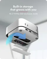 ICY BOX Dockingstation Club Dock 100 - Ladefunktion: Nein - Dockinganschluss: USB-C - Kompatible Hersteller: Apple - VESA-Bohrung vorhanden: Nein