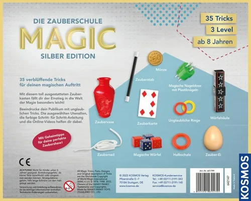 Kosmos Zauberkasten Die Zauberschule Magic – Silber Edition - Altersempfehlung ab: 8 Jahren - Sprache: Deutsch