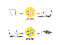 VALUE USB 3.2 Gen 2 Kabel, C-C, ST/ST, 4K UHD-1, 10Gbit/s, Emark, 100W, wei, 0,5 m