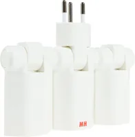 Max Hauri Klappstecker Clip-Clap 3 - Detailfarbe: Weiss - Schalter: Nein - Steckdosenanzahl: 3 - Ausstattung: klappbar 180° - Kinderschutz: Ja