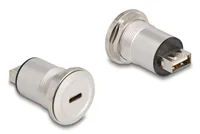 DELOCK USB2.0 Type-C zu Typ-A Einbaubuchse Aluminium