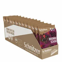 Schnitzer Gebäck Bio Veganer Schoko Brownie 140 g - Produkttyp: Kuchen - Nährwertangabe pro: 100 g - Energiegehalt (in kj): 1467 KJ - Energiegehalt (in kcal): 351 Kcal - Fett: 20 g - Gesättigte Fettsäuren: 9.8 g