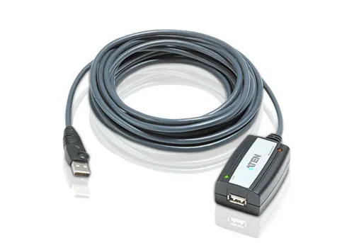 Aten USB 2.0-Verlängerungskabel UE250 USB A - USB A 5 m - Kabeltyp: Verlängerungskabel - Detailfarbe: Schwarz - USB Standard: 2.0 (480 Mbps) - Länge: 5 m - USB Anschluss 2 (Endgerät): USB A - Geschlecht Anschluss 2 (Endgerät): Female (Buchse)