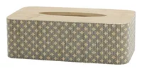 Chic Antique Kosmetiktuchbox Amilly Grün/Braun, 25 x 13 x 8 cm - Wandmontage: Nein - Befestigung: Keine - Utensilienhalter Typ: Aufbewahrungsdose - Detailfarbe: Braun - Grün - Detailmaterial: Bambus - Grundmaterial: Bambus