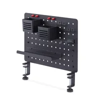 StarTech.com Clamp-On Pegboard with Accessories, 16.5 x 12.5in (42 x 32cm), Steel Pegboard, Desktop Storage Organizer, Desk Mount Peg Board, Black