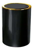 Kleine Wolke 8418926858 trash can 5 L Round Acrylonitrile butadiene styrene (ABS) Black, Gold