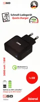 2GO Ladegerät 18W Quick-Charge 3.0 1x USB-A schwarz