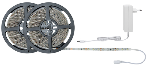 Paulmann LED-Stripe SimpLED 6500 K, 10 m Rolle - Lampensockel: LED fest verbaut - Aussenanwendung: Nein - Inklusive Netzteil: Ja - Dimmbar: nicht dimmbar - Set: Ja - Länge: 10 m