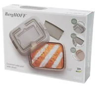BergHOFF Cake-Backform Leo Balance mit Deckel und Spatel 38.5 x 29 cm - Materialtyp: Metall - Material: Karbonstahl - Detailfarbe: Beige - Set: Ja - Backform Typ: Cake-Backform - Verpackungseinheit: 1 Stück