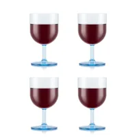 Bodum Outdoor-Weinglas Oktett 250 ml, Blau, 4 Stück - Produkttyp: Weinglas - Material: Kunststoff - Biologisch abbaubar: Nein - Nachhaltigkeit: Nicht angegeben - Set: Ja - Zusammenklappbar: Nein