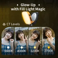 Smallrig Vibe P48 Telefon LED-Licht BumbleBee Edition - Farbtemperatur Kelvin: 2700 bis 5600 K - Lichtfarbe: Kaltweiss/Tageslichtweiss (KW) - Neutralweiss (NW) - Warmweiss (WW) - Farbe: Gelb