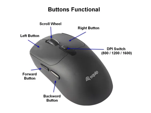 Equip Kompaktmaus Wireless Dual Mode 6Btn LR schwarz