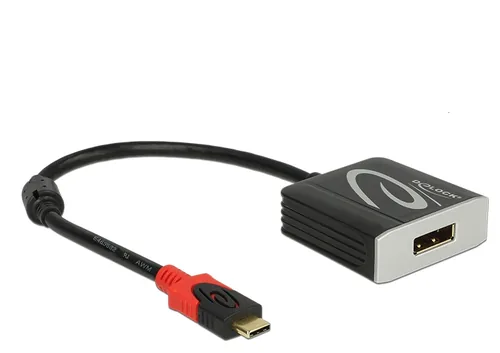 Delock Adapter USB-C =>DP (St/Bu) 15cm schw./black