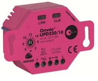 Omnio Funk-Dimmaktor EnOcean UPD230/10 1-fach universal - Produkttyp: Dimmaktor - System-Kompatibilität: Keine - Protokoll: enOcean - Systemkommunikation: Wireless - Detailfarbe: Grau