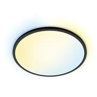 WiZ Superslim Tunable White Deckenleuchte 2450 lm Schwarz - Lampensockel: LED fest verbaut - Farbtemperatur Kelvin: 2700 bis 6500 K - Aussenanwendung: Nein - Gesamtleistung: 22 W - Leuchten Kategorie: Deckenleuchte - Lichtfarbe: Tunable White