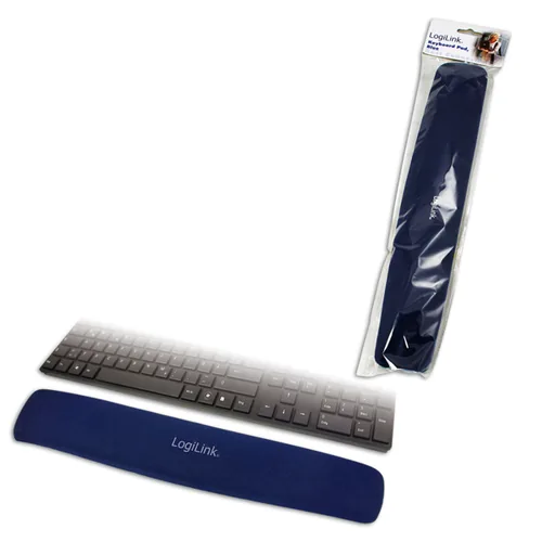 Logilink Handballenauflage Tastatur blau Gel