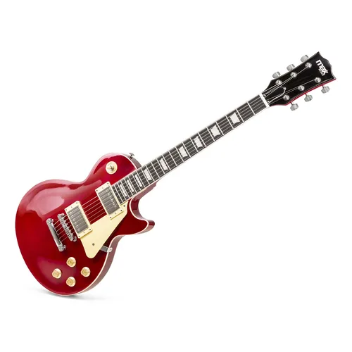 MAX E-Gitarre GigKit LP Style Rot - Gitarrenkoffer / Gigbag: Gigbag - Hals: Linde - Tonabnehmerbestückung: HH - Gitarrensteg: Fix Hardtail - Leistung AMP: 0 W - Set: Ja