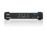 Aten KVM Switch CS1784A - Konsolen Ports: USB 2.0 - DVI-I - 3.5 mm Mikrofoneingang - 3.5 mm Kopfhöreranschluss - Computer Ports: 3.5 mm Kopfhöreranschluss - 3.5 mm Mikrofoneingang - USB 2.0 - DVI-I - KVM-Art: Lokal - Anzahl Geräte: 4 - Montage: Desktop -