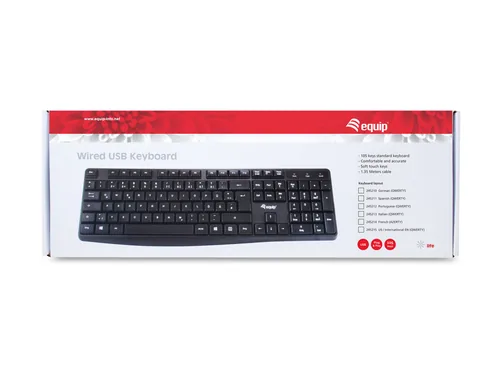 Equip Wired USB Keyboard, US/International layout (QWERTY)