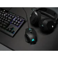 Corsair Gaming-Maus M65 RGB Ultra - Maus Features: Umschaltbare DPI-Auflösung - RGB-Beleuchtung - Daumentaste - Beleuchtung - Herausnehmbare Gewichte - Bedienungsseite: Rechtshänder - Detailfarbe: Lava Schwarz - Schwarz - Gewicht: 97 g - Verbindungsart: V
