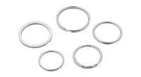 WEDO Schlüsselring 25-30 mm 15 Stück - Motiv: Ohne Motiv - Detailfarbe: Silber