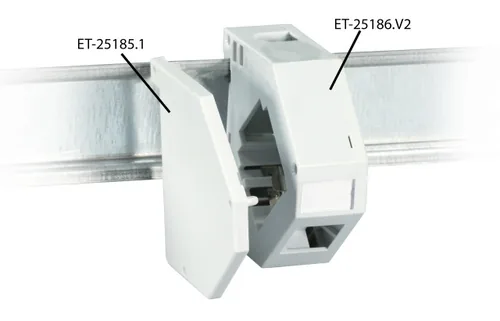 EFB Keystone Modulhalter 1-Port, für Hutschiene, Kunststoff